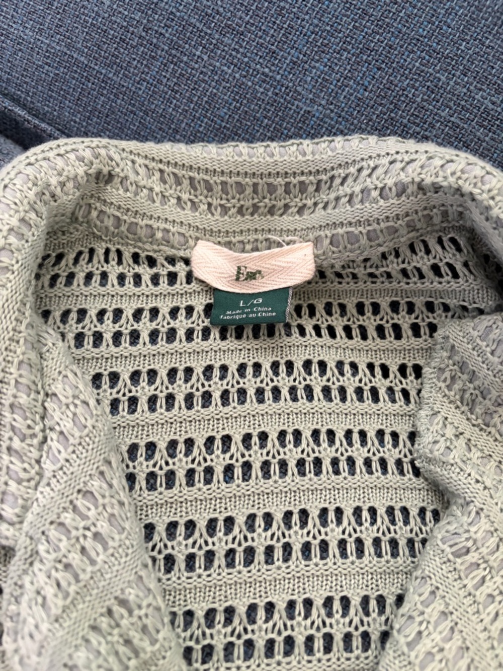 Knitted Mesh Button-up - Picture 2 of 2